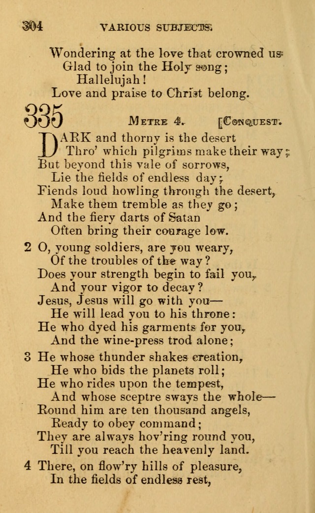 A Collection of Psalms, Hymns, and Spiritual Songs: suited to the various occasions of public worship and private devotion, of the church of Christ (6th ed.) page 304