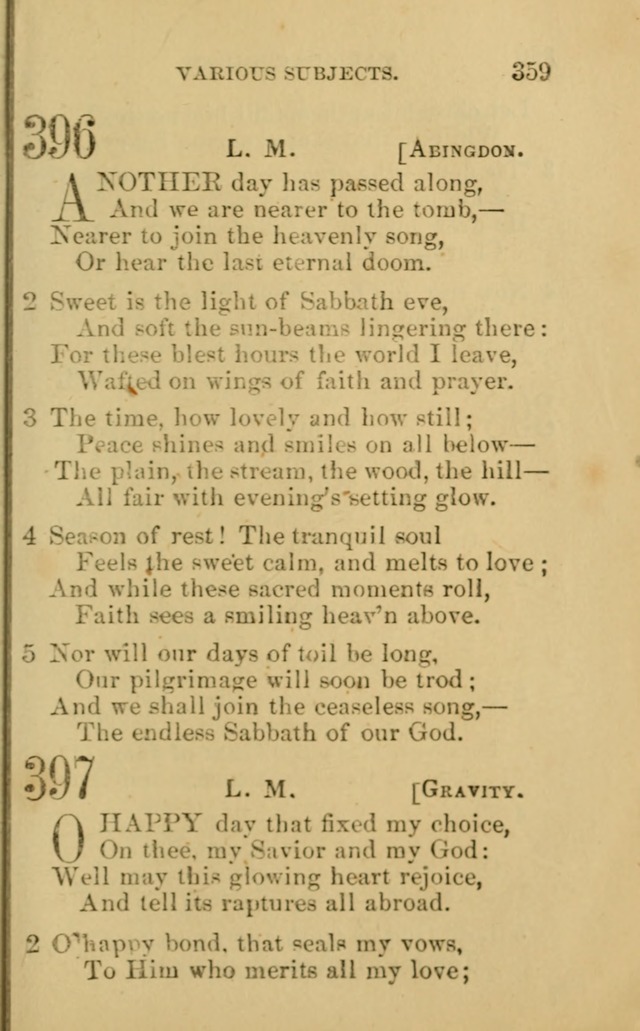 A Collection of Psalms, Hymns, and Spiritual Songs: suited to the various occasions of public worship and private devotion, of the church of Christ (6th ed.) page 359