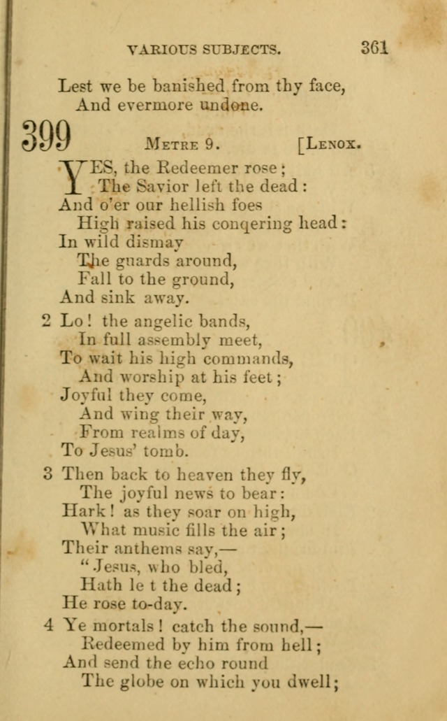 A Collection of Psalms, Hymns, and Spiritual Songs: suited to the various occasions of public worship and private devotion, of the church of Christ (6th ed.) page 361