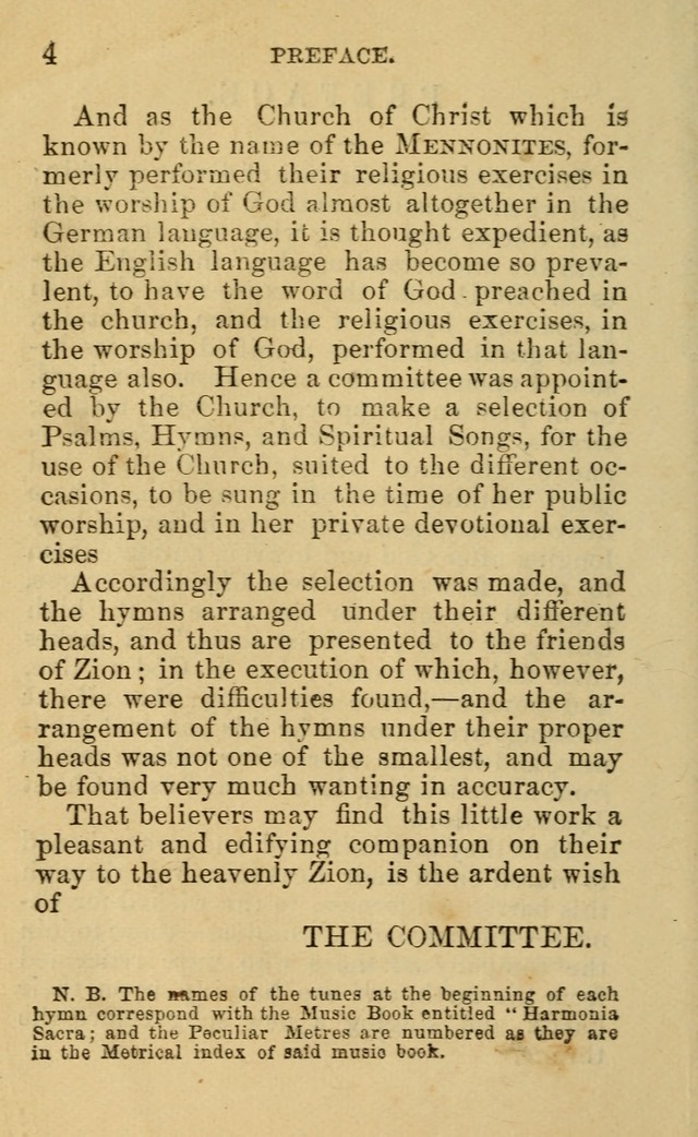 A Collection of Psalms, Hymns, and Spiritual Songs: suited to the various occasions of public worship and private devotion, of the church of Christ (6th ed.) page 4
