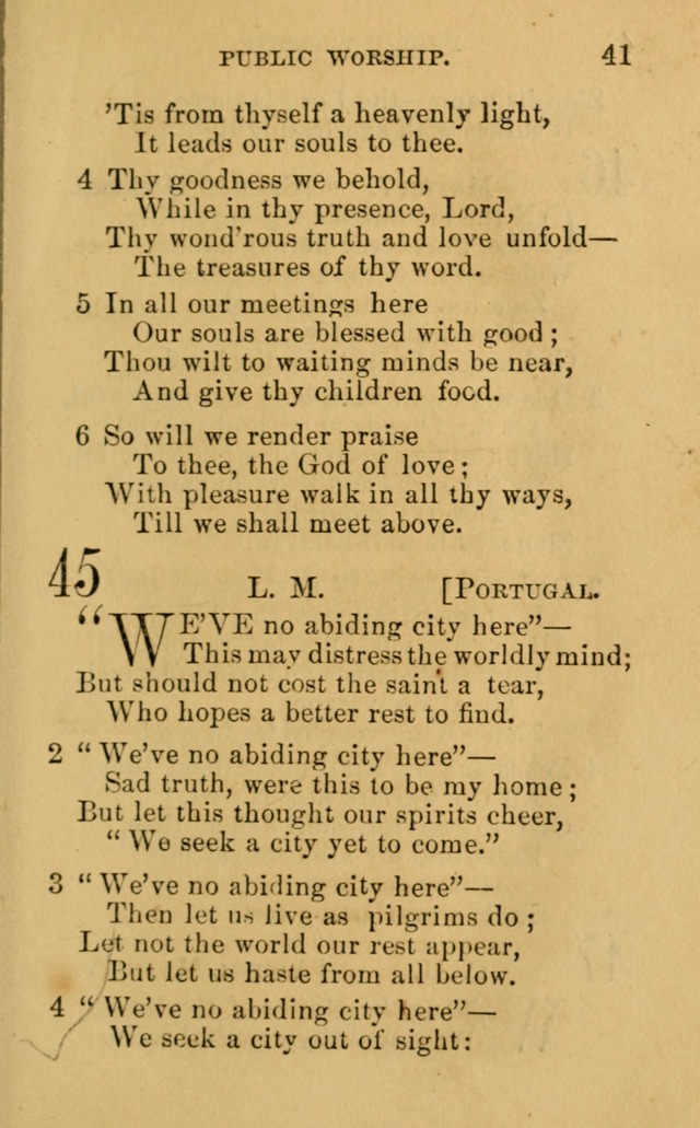 A Collection of Psalms, Hymns, and Spiritual Songs: suited to the various occasions of public worship and private devotion, of the church of Christ (6th ed.) page 41