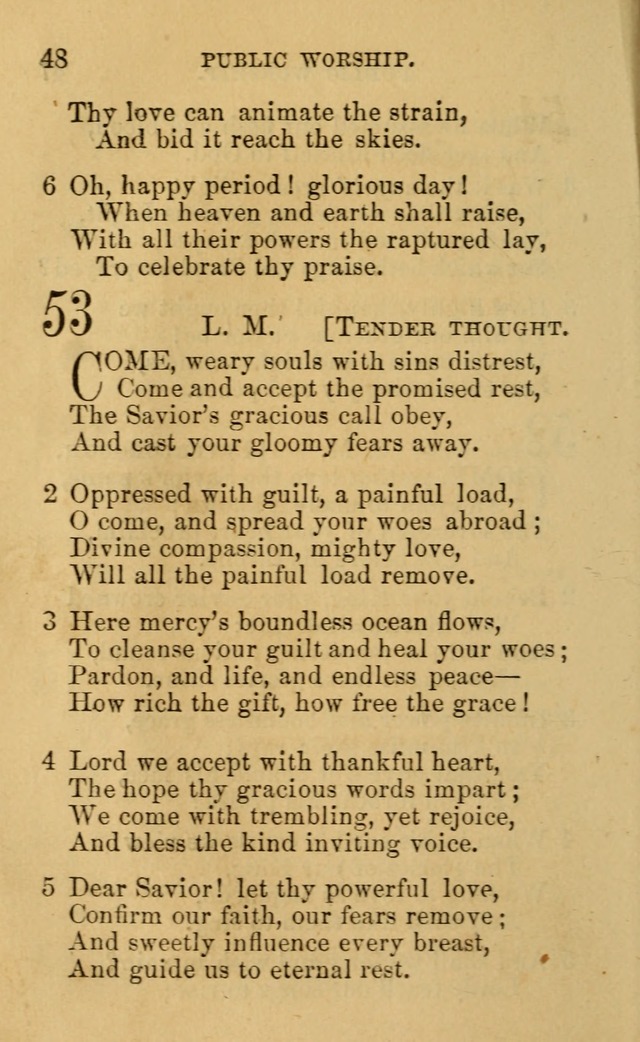 A Collection of Psalms, Hymns, and Spiritual Songs: suited to the various occasions of public worship and private devotion, of the church of Christ (6th ed.) page 48