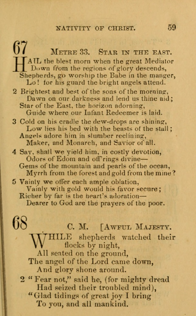 A Collection of Psalms, Hymns, and Spiritual Songs: suited to the various occasions of public worship and private devotion, of the church of Christ (6th ed.) page 59