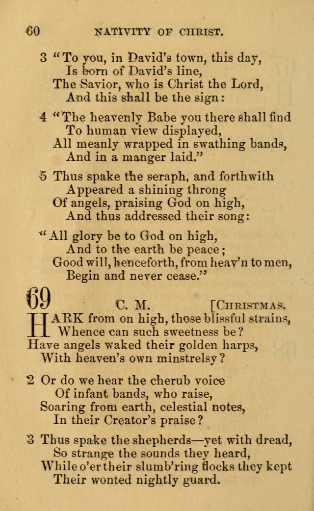 A Collection of Psalms, Hymns, and Spiritual Songs: suited to the various occasions of public worship and private devotion, of the church of Christ (6th ed.) page 60