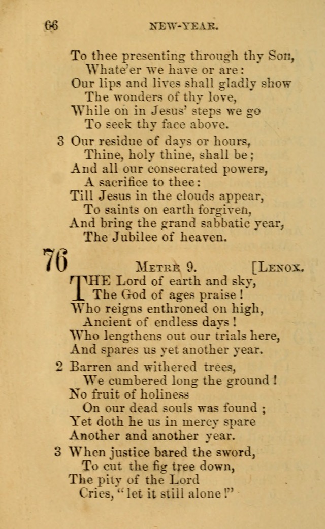 A Collection of Psalms, Hymns, and Spiritual Songs: suited to the various occasions of public worship and private devotion, of the church of Christ (6th ed.) page 66