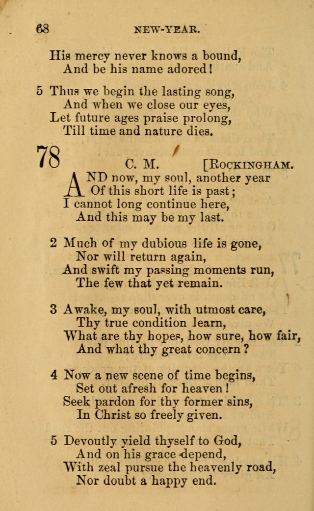 A Collection of Psalms, Hymns, and Spiritual Songs: suited to the various occasions of public worship and private devotion, of the church of Christ (6th ed.) page 68