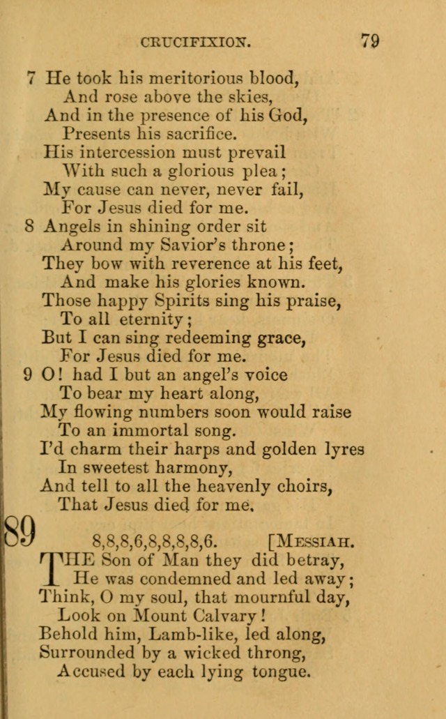 A Collection of Psalms, Hymns, and Spiritual Songs: suited to the various occasions of public worship and private devotion, of the church of Christ (6th ed.) page 79