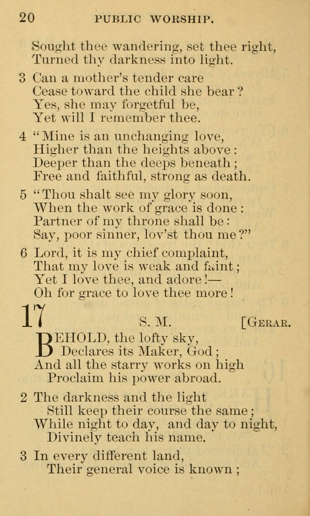 A Collection of Psalms and Hymns: suited to the various occasions of public worship and private devotion page 20