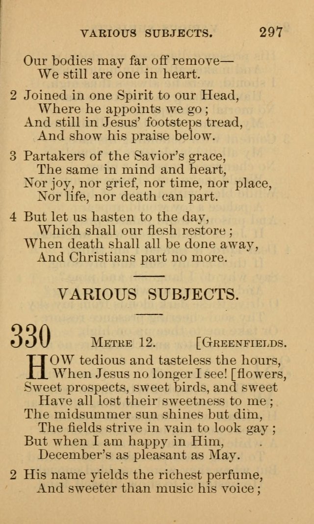 A Collection of Psalms and Hymns: suited to the various occasions of public worship and private devotion page 297