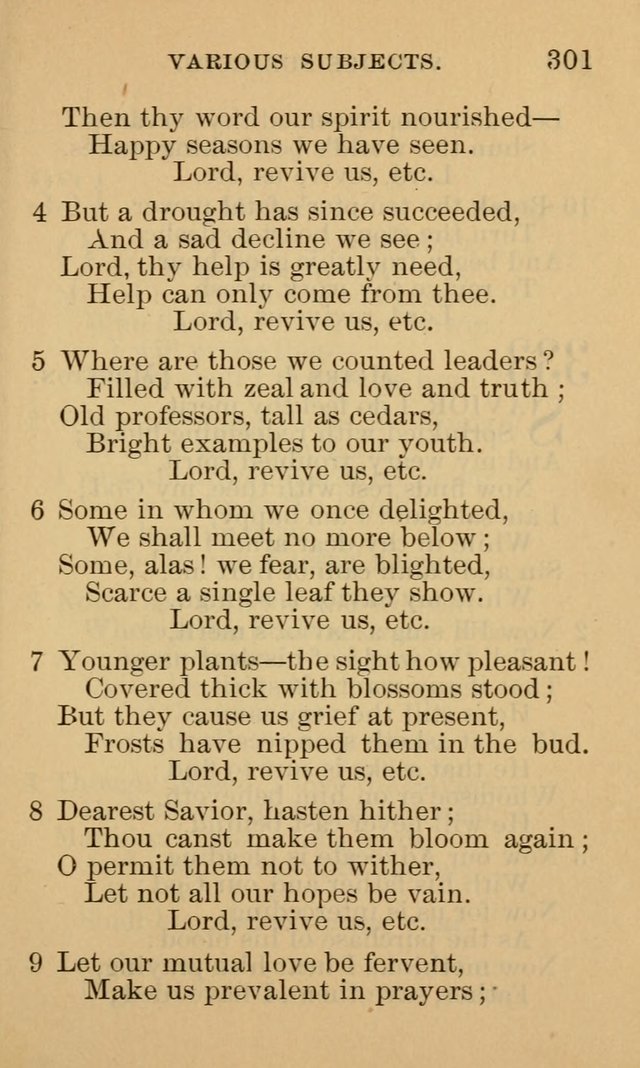 A Collection of Psalms and Hymns: suited to the various occasions of public worship and private devotion page 301