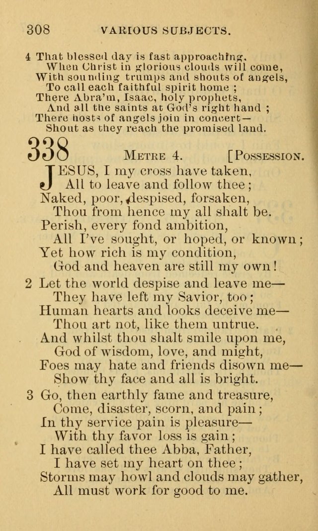 A Collection of Psalms and Hymns: suited to the various occasions of public worship and private devotion page 308