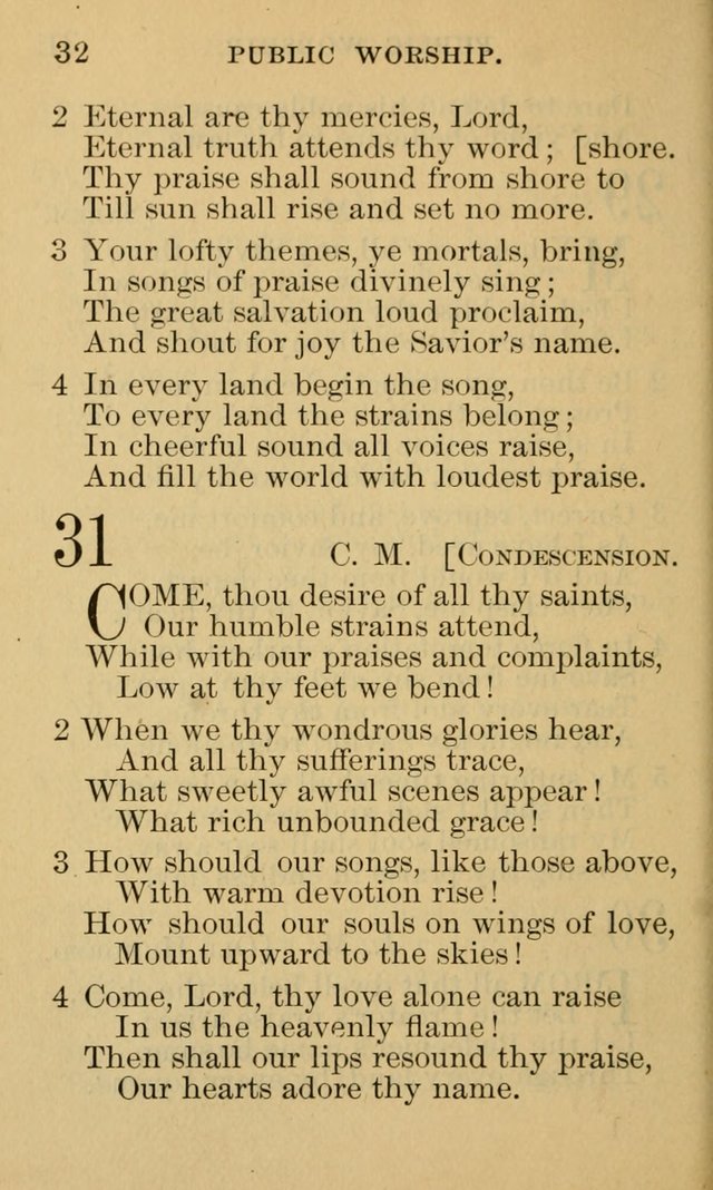 A Collection of Psalms and Hymns: suited to the various occasions of public worship and private devotion page 32