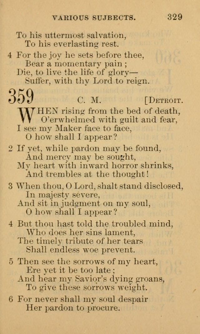 A Collection of Psalms and Hymns: suited to the various occasions of public worship and private devotion page 329