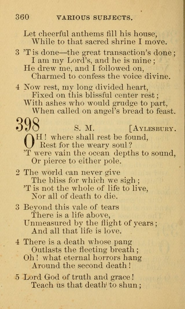 A Collection of Psalms and Hymns: suited to the various occasions of public worship and private devotion page 360