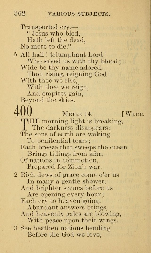 A Collection of Psalms and Hymns: suited to the various occasions of public worship and private devotion page 362