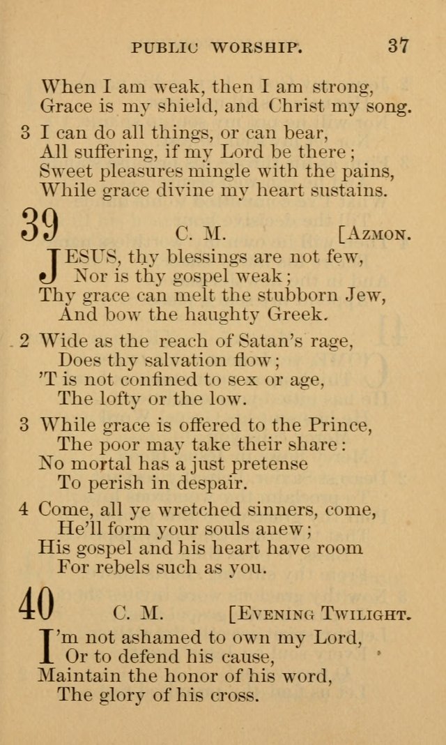 A Collection of Psalms and Hymns: suited to the various occasions of public worship and private devotion page 37