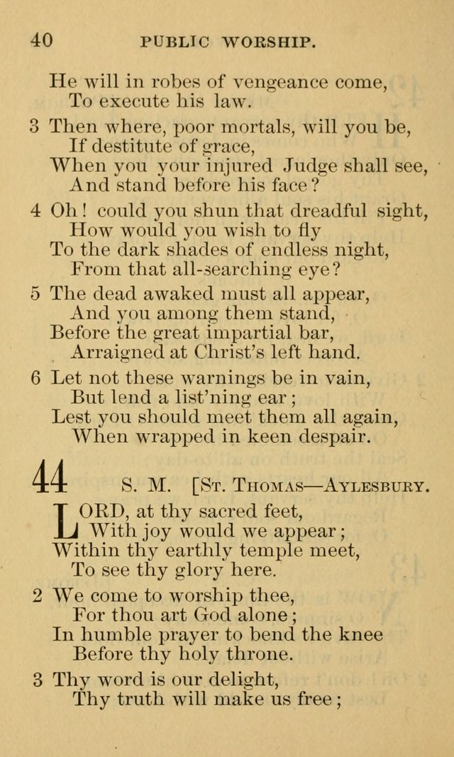 A Collection of Psalms and Hymns: suited to the various occasions of public worship and private devotion page 40