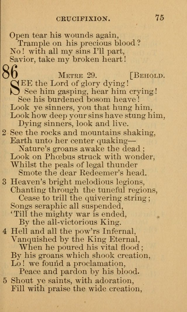 A Collection of Psalms and Hymns: suited to the various occasions of public worship and private devotion page 75