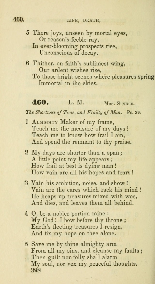 A Collection of Psalms and Hymns for the use of Universalist Societies and Families (13th ed.) page 398