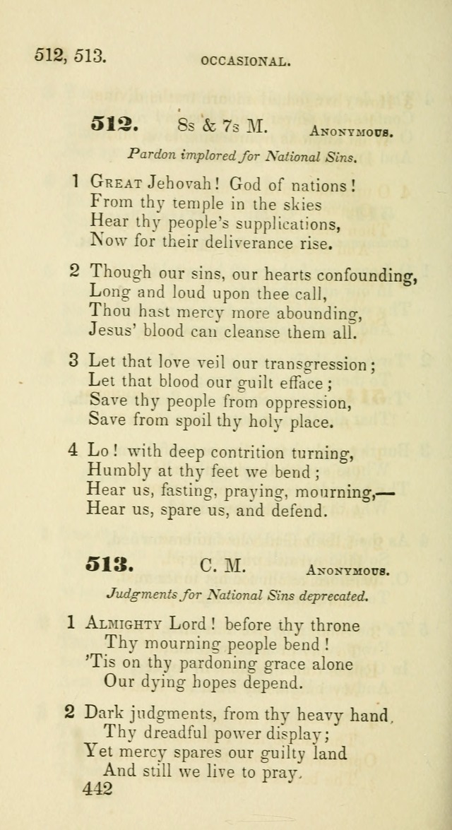 A Collection of Psalms and Hymns for the use of Universalist Societies and Families (13th ed.) page 442