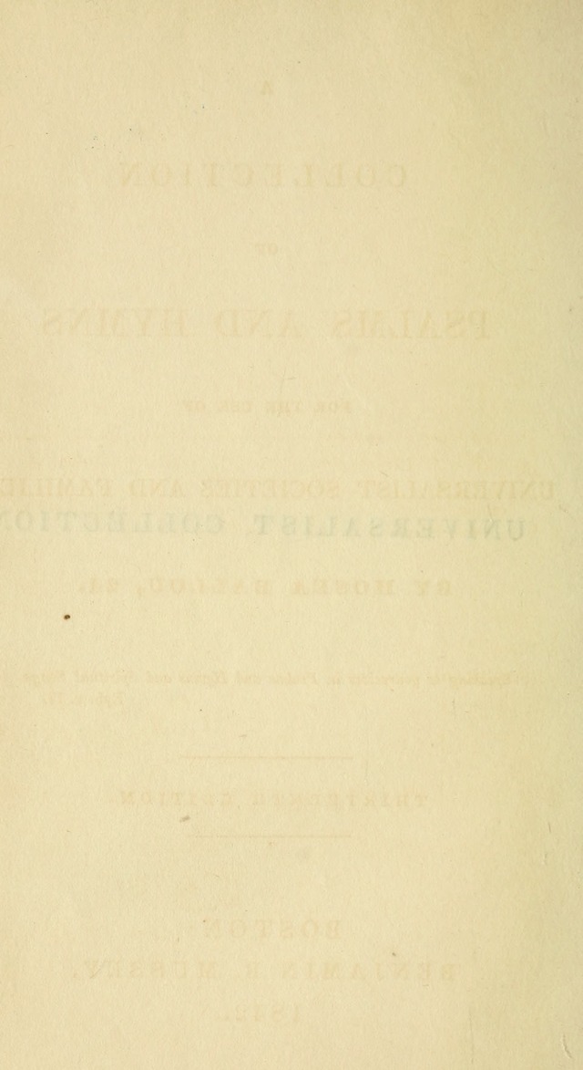 A Collection of Psalms and Hymns for the use of Universalist Societies and Families (13th ed.) page ix