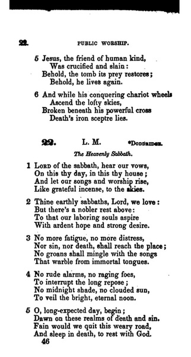 A Collection of Psalms and Hymns for the Use of Universalist Societies and Families 16ed.   page 47