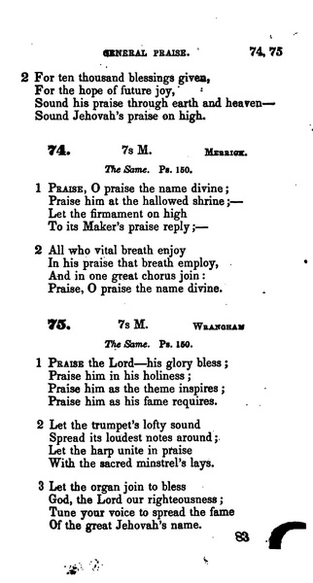 A Collection of Psalms and Hymns for the Use of Universalist Societies and Families 16ed.   page 84