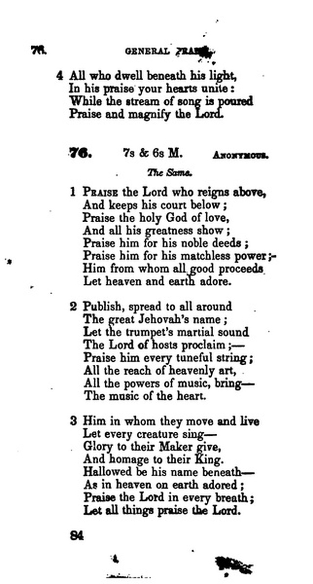 A Collection of Psalms and Hymns for the Use of Universalist Societies and Families 16ed.   page 85