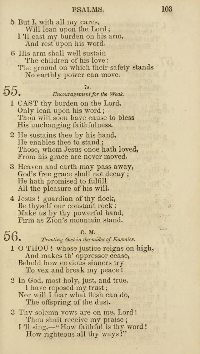 Church Psalmist: or psalms and hymns for the public, social and private use of evangelical Christians (5th ed.) page 105