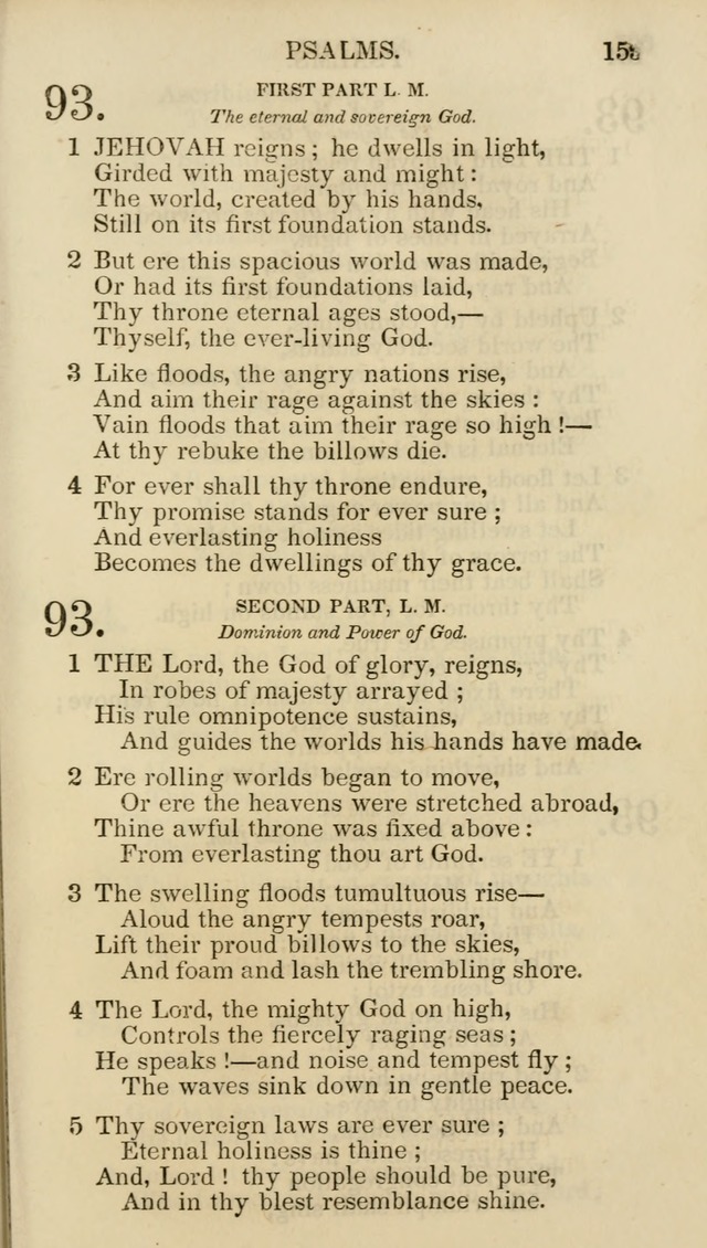 Church Psalmist: or psalms and hymns for the public, social and private use of evangelical Christians (5th ed.) page 155