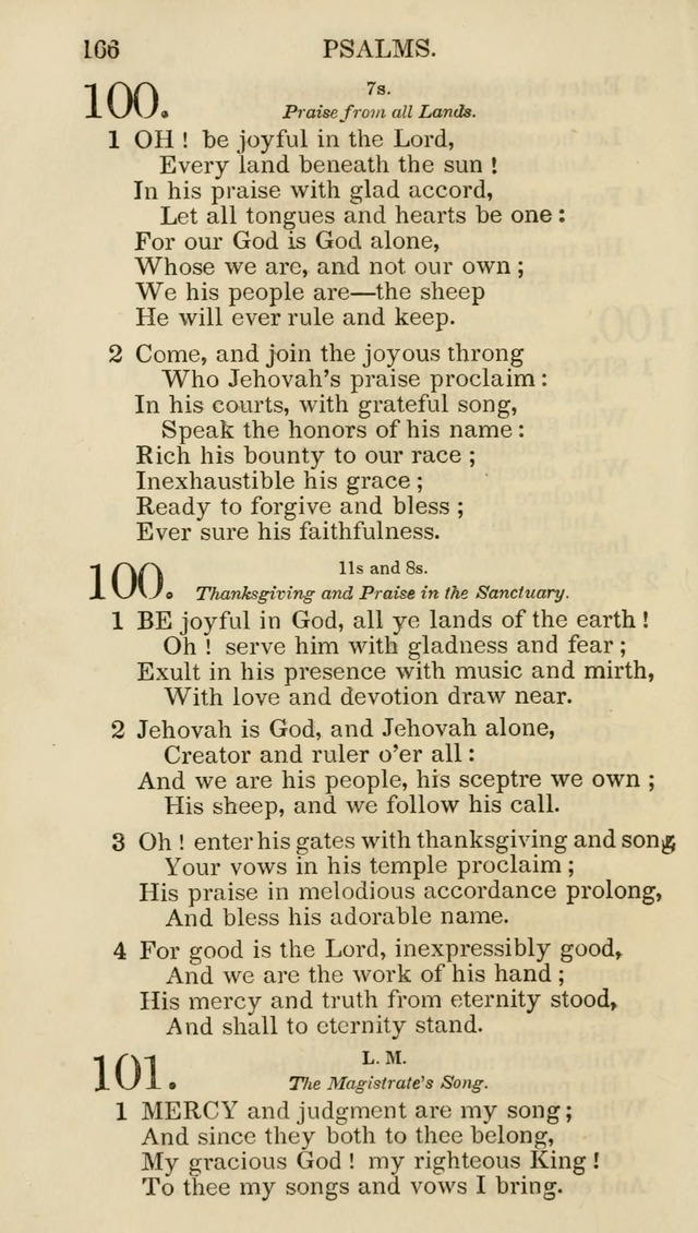 Church Psalmist: or psalms and hymns for the public, social and private use of evangelical Christians (5th ed.) page 168