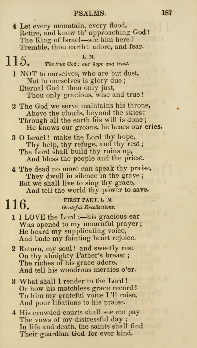 Church Psalmist: or psalms and hymns for the public, social and private use of evangelical Christians (5th ed.) page 189