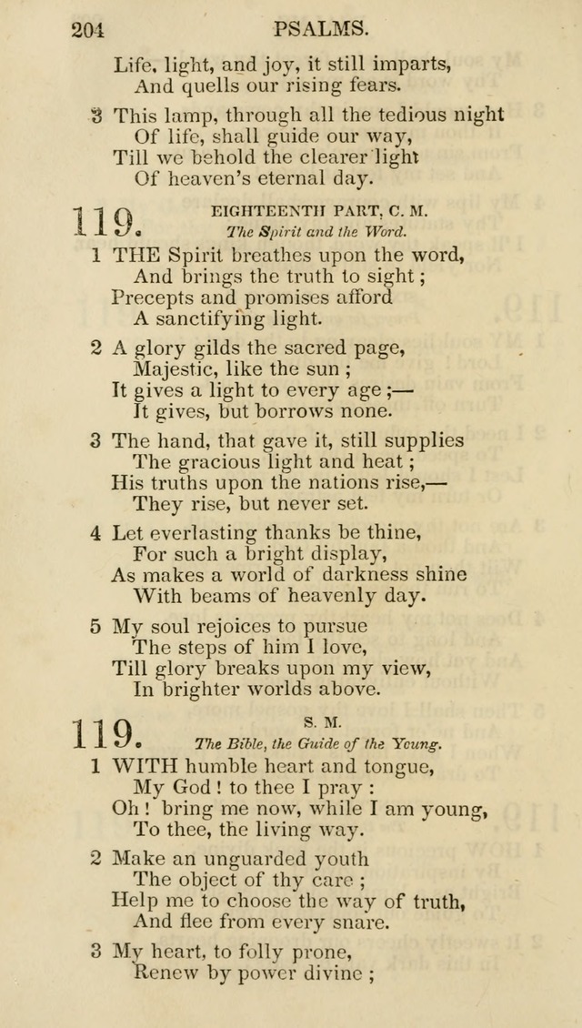 Church Psalmist: or psalms and hymns for the public, social and private use of evangelical Christians (5th ed.) page 206