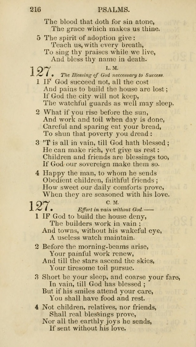 Church Psalmist: or psalms and hymns for the public, social and private use of evangelical Christians (5th ed.) page 218