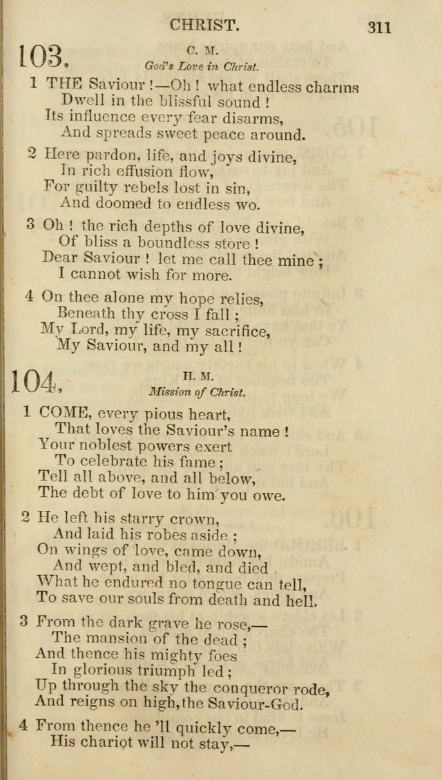 Church Psalmist: or psalms and hymns for the public, social and private use of evangelical Christians (5th ed.) page 313