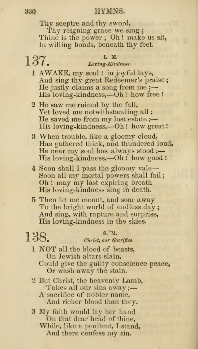 Church Psalmist: or psalms and hymns for the public, social and private use of evangelical Christians (5th ed.) page 332