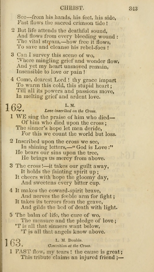 Church Psalmist: or psalms and hymns for the public, social and private use of evangelical Christians (5th ed.) page 345