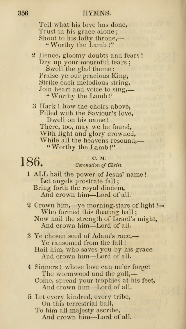 Church Psalmist: or psalms and hymns for the public, social and private use of evangelical Christians (5th ed.) page 358