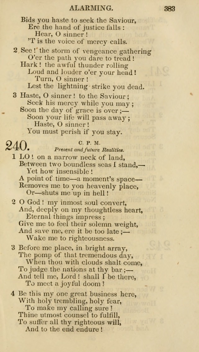 Church Psalmist: or psalms and hymns for the public, social and private use of evangelical Christians (5th ed.) page 385