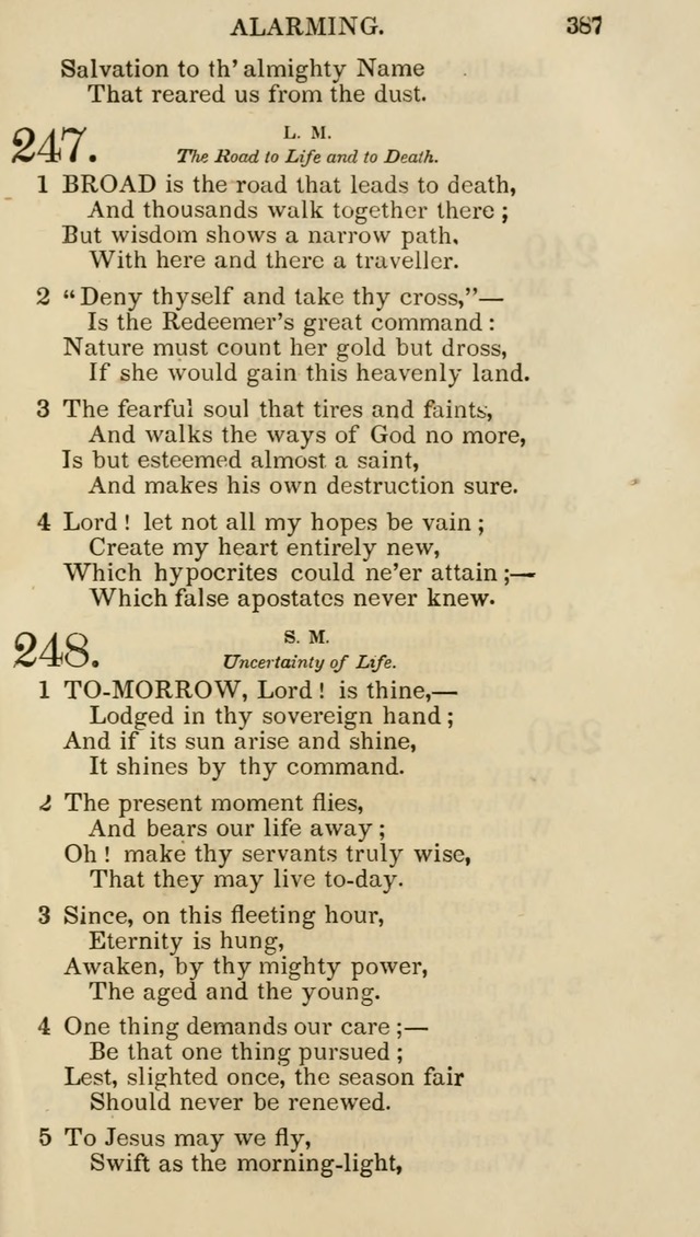 Church Psalmist: or psalms and hymns for the public, social and private use of evangelical Christians (5th ed.) page 389