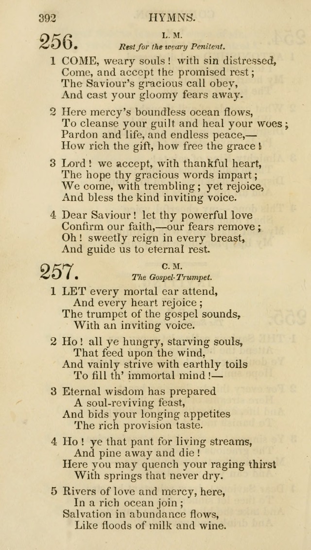 Church Psalmist: or psalms and hymns for the public, social and private use of evangelical Christians (5th ed.) page 394