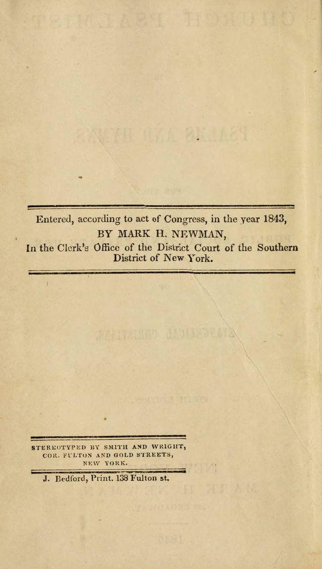 Church Psalmist: or psalms and hymns for the public, social and private use of evangelical Christians (5th ed.) page 4