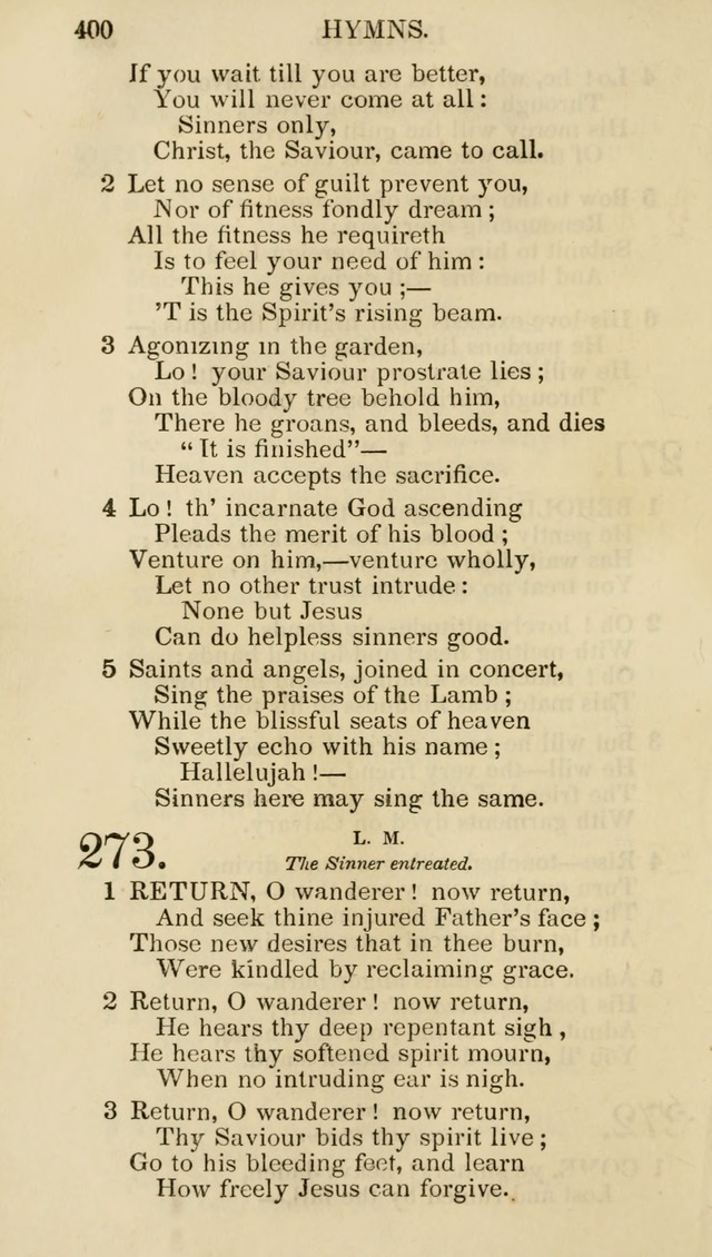 Church Psalmist: or psalms and hymns for the public, social and private use of evangelical Christians (5th ed.) page 402