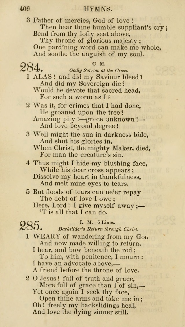 Church Psalmist: or psalms and hymns for the public, social and private use of evangelical Christians (5th ed.) page 408