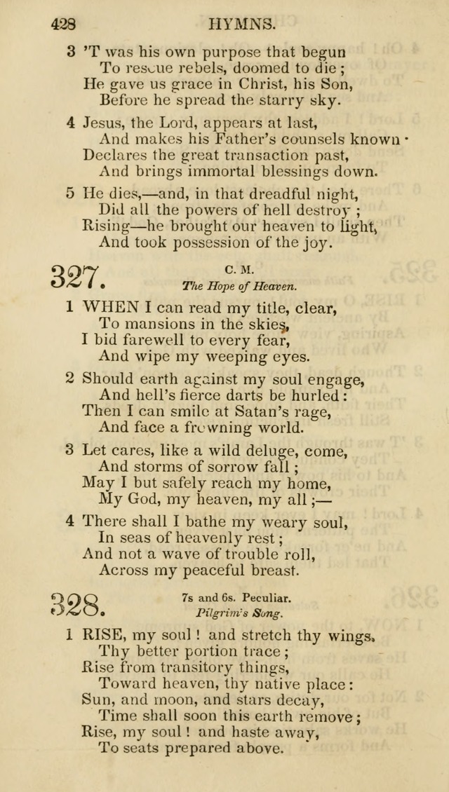 Church Psalmist: or psalms and hymns for the public, social and private use of evangelical Christians (5th ed.) page 430