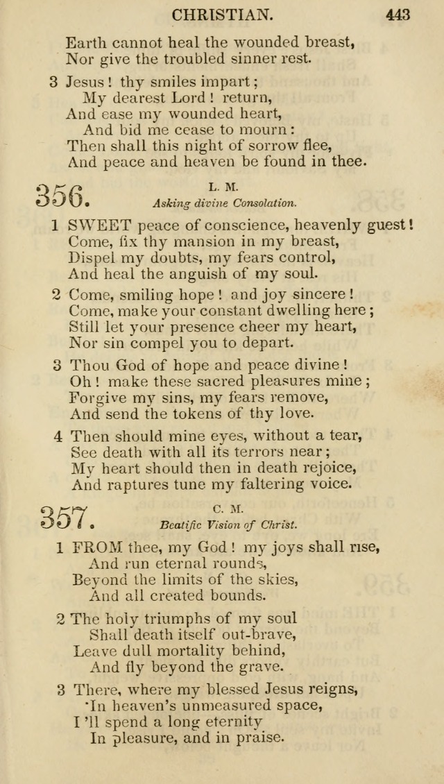 Church Psalmist: or psalms and hymns for the public, social and private use of evangelical Christians (5th ed.) page 445