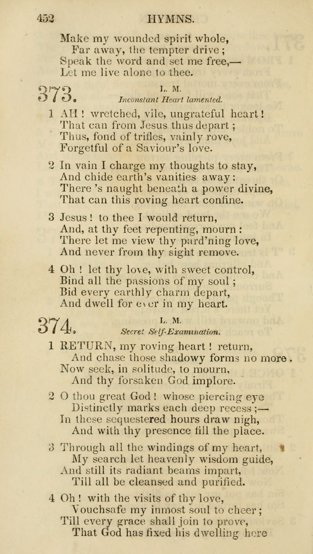 Church Psalmist: or psalms and hymns for the public, social and private use of evangelical Christians (5th ed.) page 454