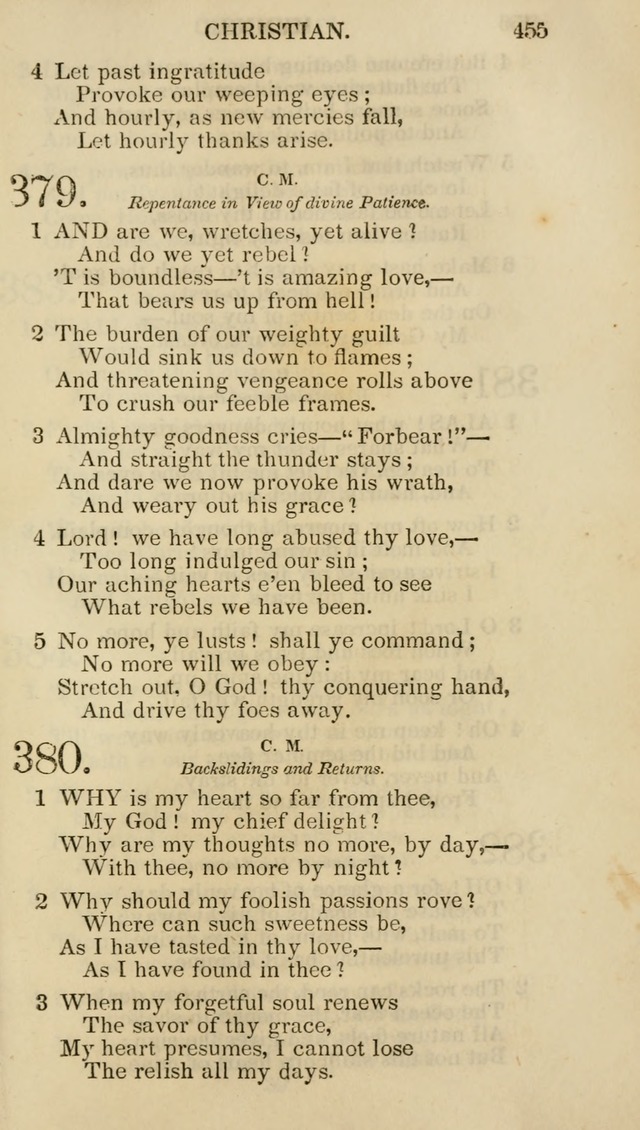 Church Psalmist: or psalms and hymns for the public, social and private use of evangelical Christians (5th ed.) page 457