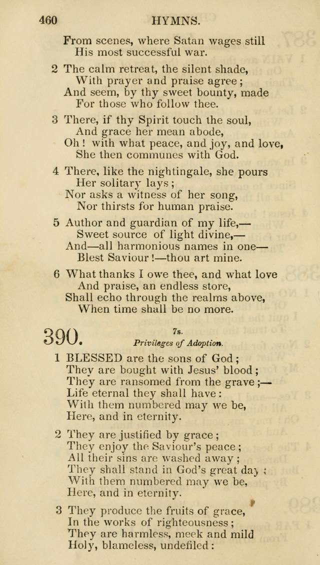 Church Psalmist: or psalms and hymns for the public, social and private use of evangelical Christians (5th ed.) page 462