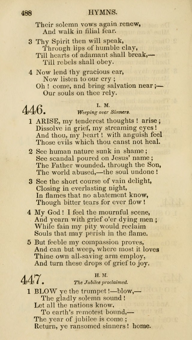 Church Psalmist: or psalms and hymns for the public, social and private use of evangelical Christians (5th ed.) page 490